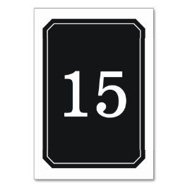 Svart Bord-kort för enkel Elegant Bordsnummer