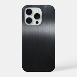 Svart Borstad Metallstruktur iPhone 15 Pro-fodra