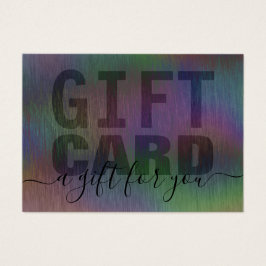 Svart, borstat, Metall-regnbåge, holografiskt, gif Visitkort