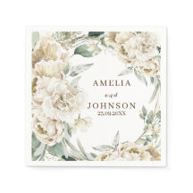 Svart botaniskt grönt enkelt vinterbröllop