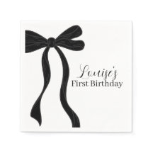 Svart Bow 1-årsdag Första födelsedagsfirande