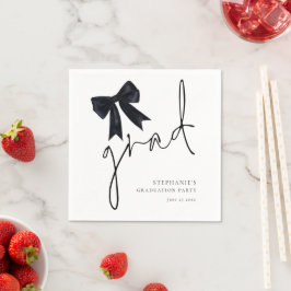 Svart Bow Grad-skript, Studentfesten Namn, datum Pappersservett