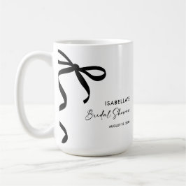 Svart Bow Hon knyter knuten Bröllopsfest Kaffemugg