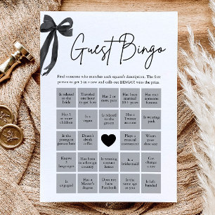 Svart Bowle Hitta Gäst Bingo Bröllopsfestspel Inbjudningar