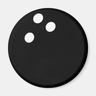 svart bowlingklotsymbol magnet