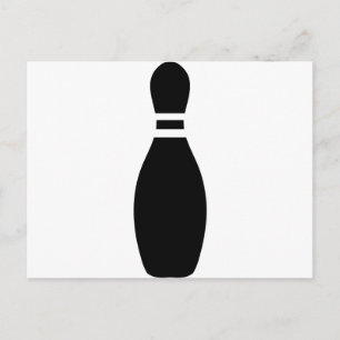 Svart bowlingstift vykort
