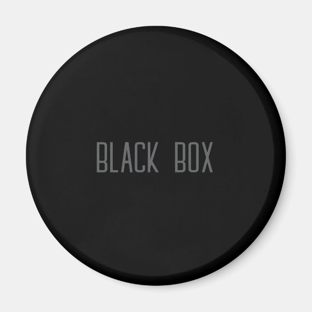 Svart Box - Typografi Magnet (Framsidan)