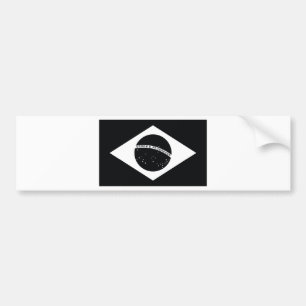 Svart Brasilien landflagga Bildekal