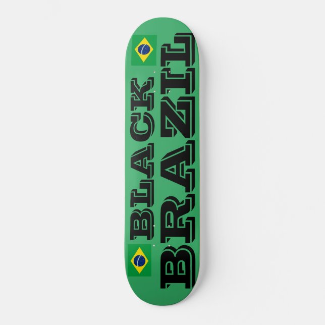 SVART BRASILIEN Skateboard (Framsida)