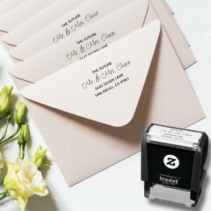 Svart Brev med enkel Elegant Självfärgande Stämpel