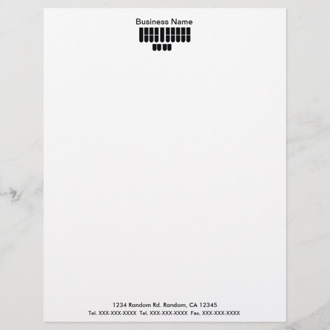 Svart brevhuvud för affär för färgdomstolreporter (Framsida)