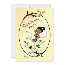 Svart Bride Bachelorette Party-inbjudan