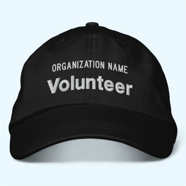Svart Broderad Frivillig Hatt Basebollmössa Keps (MISOOK Black Embroidered Volunteer Hat)