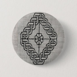 Svart broderiknapp knapp