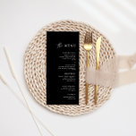 Svart Bröllop-middag med enkel Elegant Meny<br><div class="desc">Designad att samordna med för inbjudan till "Rena" bröllop. Om du vill ändra information klickar du på Information. Om du vill flytta texten eller ändra storlek, teckensnitt eller färg klickar du på Redigera med Design Verktyg. Visa samlingslänken på den här sidan om du vill se alla matchande objekt i den...</div>