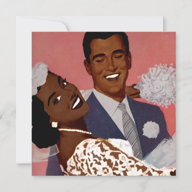 Svart bröllop spara datumet (Framsida)