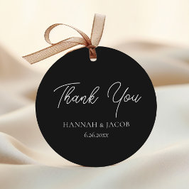 Svart Bröllop-Tack-favoritmärke Gåvor Etiketter