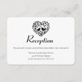 Svart Bröllopsfest Bröllopspar Flerfärgad Hjärtfor Tilläggskort