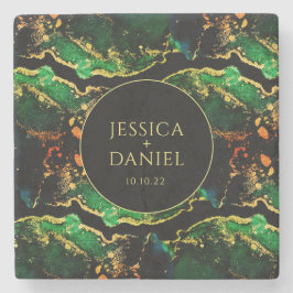 Svart brons för Guld Bröllop Stenunderlägg