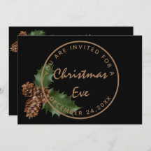 Svart Brons Julmiddag Vinterfest