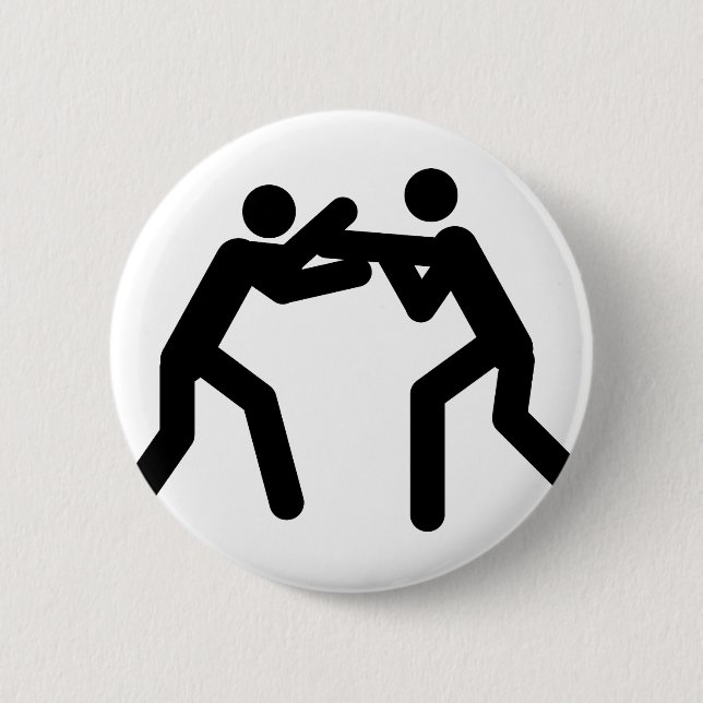 svart brottningsportsymbol knapp (Framsida)