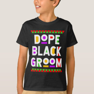 Svart brudgum afrikansk amerikansk svarta historie t shirt