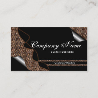 Svart & brun målat glass belägger med tegel visitkort