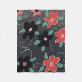 Svart Brun Och Röd Fleecefilt