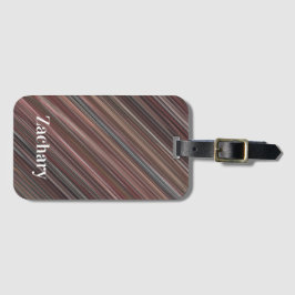 Svart, brun och vit diagonal Rand Bagagebricka