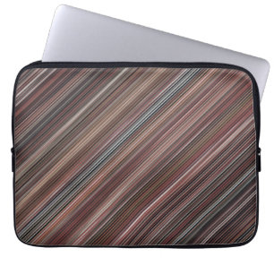 Svart, brun och vit diagonal Rand Laptop Fodral