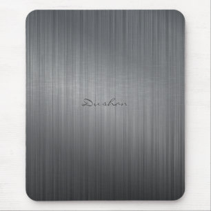 Svart Brushed Metall-musmatta Musmatta