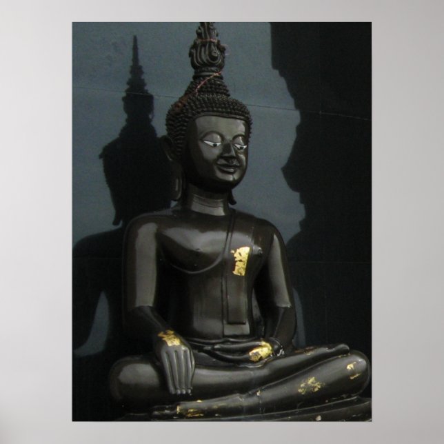 Svart Buddha ... Thailand Poster (Framsidan)