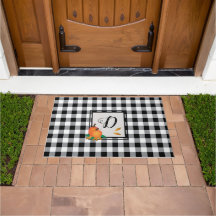 Svart buffalo Play Fall Monogram Doormat