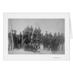 Svart "Buffalo Soldiers" från den 25:e infanteriet Hälsningskort