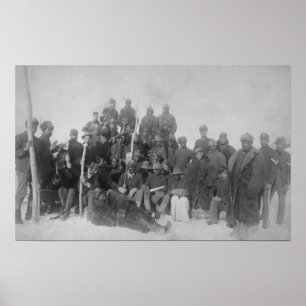 Svart "Buffalo Soldiers" från den 25:e infanteriet Poster