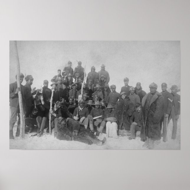 Svart "Buffalo Soldiers" från den 25:e infanteriet Poster (Framsidan)