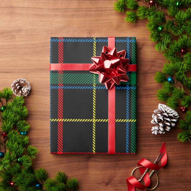 Svart, buffelpapp, Papper radbrytning Presentpapper (Julgåva)