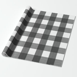 Svart buffelpläd presentpapper