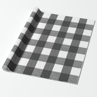 Svart buffelpläd presentpapper