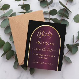 Svart burgare 60-årsdag spara datumkortet