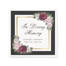 Svart Burgundy  Guld-Blommigt