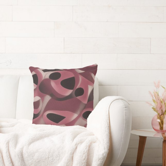 Svart Burgundy Kuddöverdrag Kudde (Soffa)