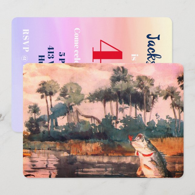 Svart buss i södra födelsedagen inbjudningar (Fram/baksida)