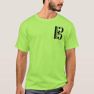Svart C klav för musikal T-shirt