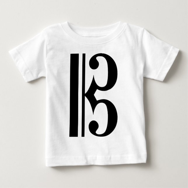 Svart c-klav t-shirt (Framsida)