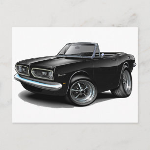 Svart cabriolet 1967-69 för Barracuda Vykort