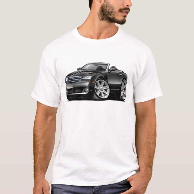 Svart cabriolet för korseld tee shirt (Framsida)