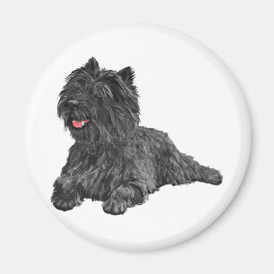Svart Cairn Terrier Magnet