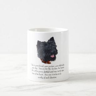 Svart Cairn Terrier Minnessak - Hona Kaffemugg