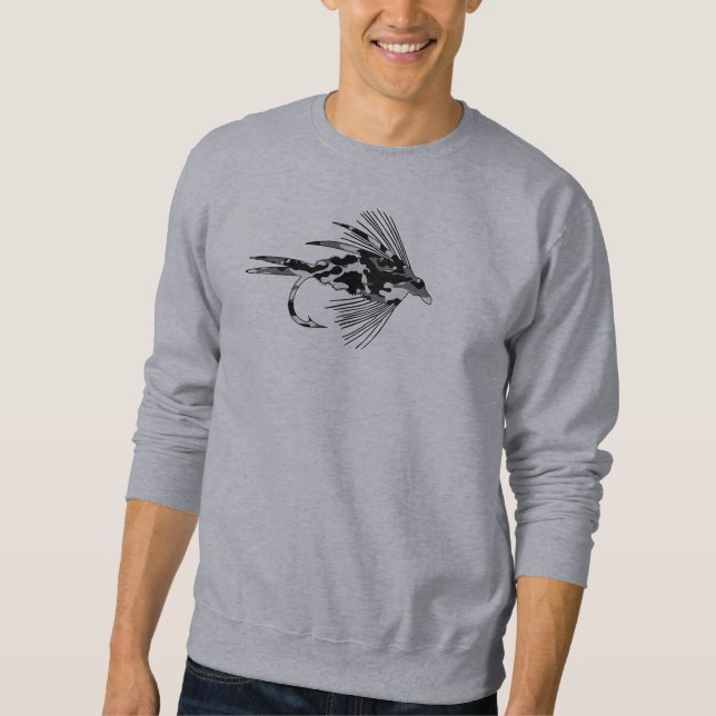 Svart Camo flygfiskedrag Sweatshirt (Framsida)